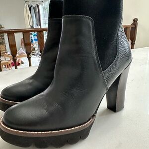 Black Italian Leather Bootie